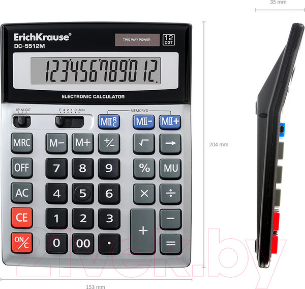 Изображение товара Калькулятор Erich Krause DC-5512М / ЕК45512