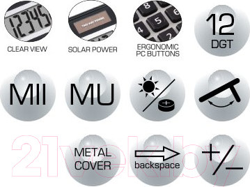 Изображение товара Калькулятор Erich Krause DC-5512М / ЕК45512