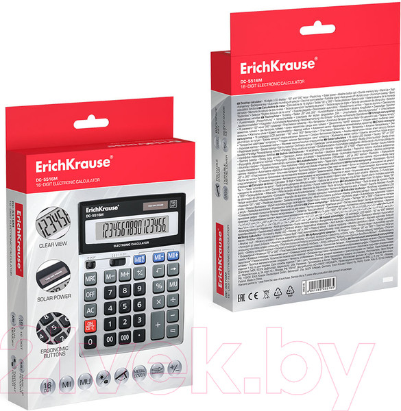 Изображение товара Калькулятор Erich Krause DC-5516М / ЕК45516