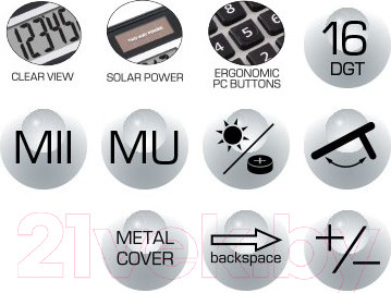 Изображение товара Калькулятор Erich Krause DC-5516М / ЕК45516