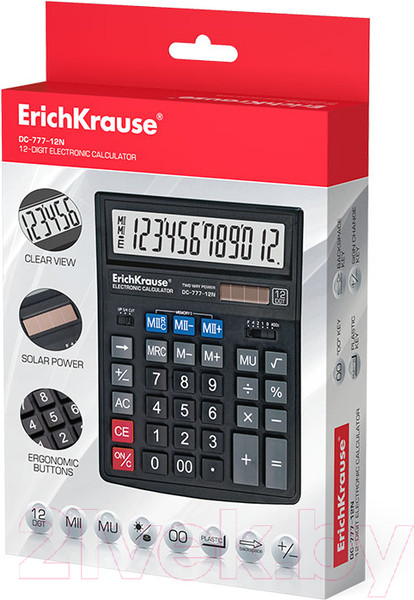 Изображение товара Калькулятор Erich Krause DC-777-12N / ЕК37772