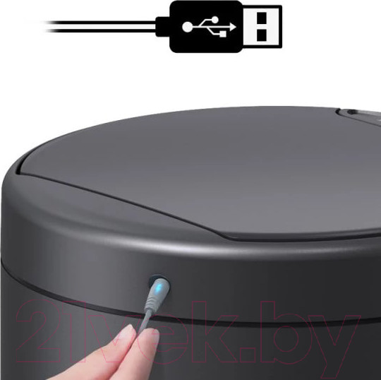 Изображение товара Сенсорное мусорное ведро JAVA Midy (9л, розовое золото)