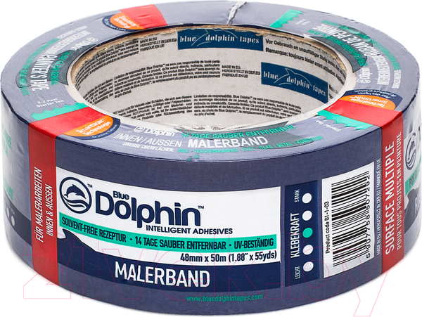 Изображение товара Лента малярная Blue Dolphin 01-1-03-EN SBL BDN /BDT MT-PG (48ммx50м)