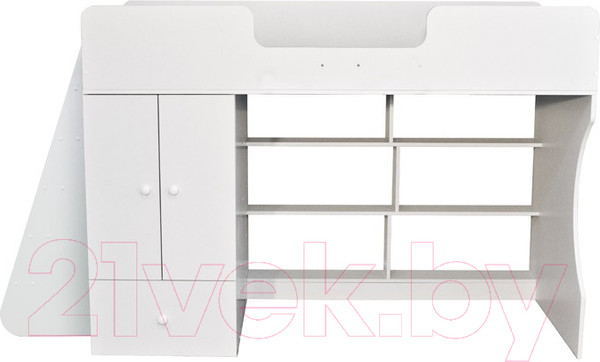 Изображение товара Кровать-чердак детская Можга Капризун 1 со шкафом / Р445 (белый)