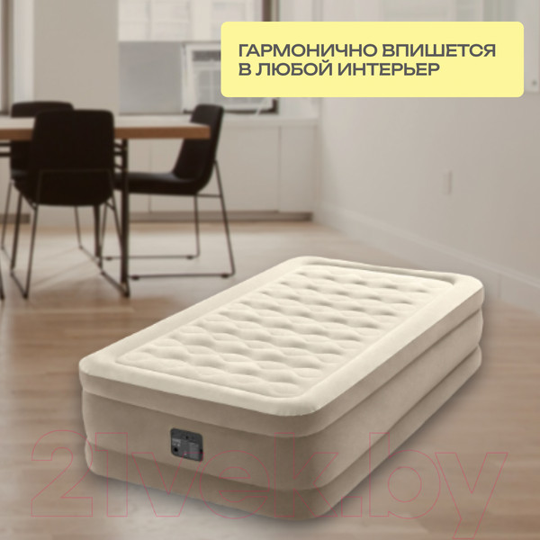 Изображение товара Надувная кровать Intex Ultra Plush 64426 (встроенный электронный насос/сумка/ремкомплект)