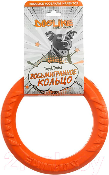 Изображение товара Игрушка для животных Doglike Кольцо 8-мигранное DL оранжевое / D-5195