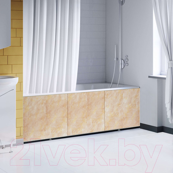 Изображение товара Экран для ванны Comfort Alumin Group Мрамор коралл 120