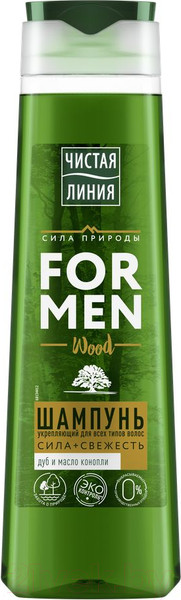 Изображение товара Шампунь для волос Чистая Линия Укрепляющий Для мужчин (400мл)