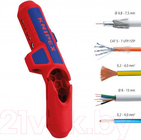 Изображение товара Инструмент для зачистки кабеля Knipex 169501SB