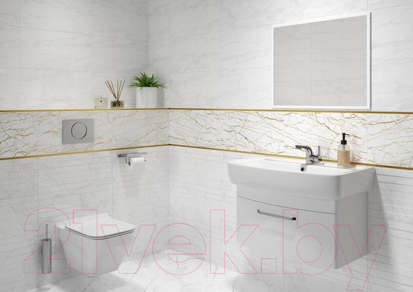 Изображение товара Плитка Cersanit Calacatta Рельеф KTL052D-60 (298x598, белый)