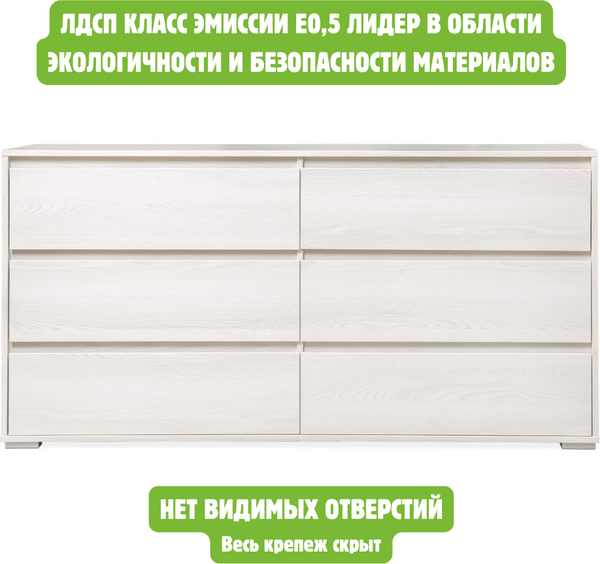 Изображение товара Комод Рэйгрупп Aleksa РГ-06 ARG-6 1679945 (ясень снежный)
