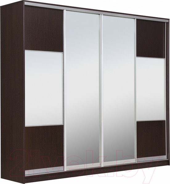 Изображение товара Шкаф-купе Рэйгрупп 272 VVX Elgon РГ-14.06 (венге/венге/хром)