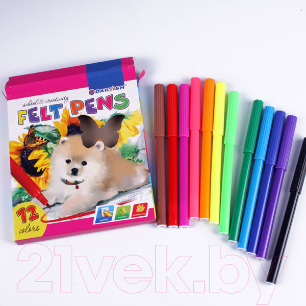 Изображение товара Фломастеры Darvish Для девочек / DV-3601-12A (12шт)