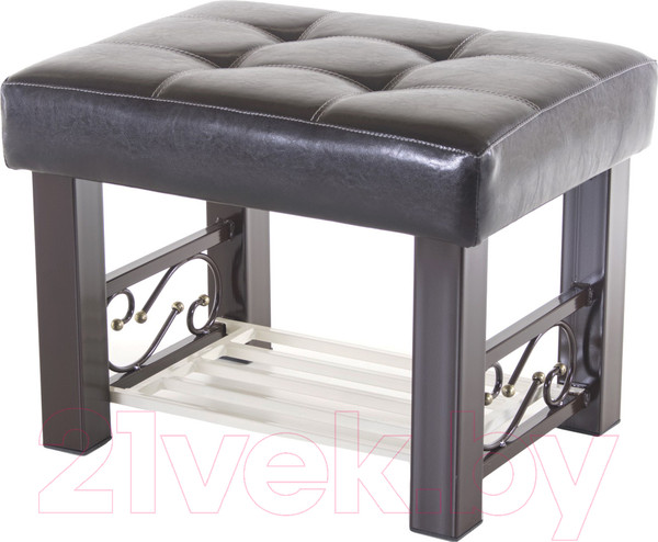 Изображение товара Банкетка AMC Lux 5 кожзам с полкой / 5.1Б60223 (коричневый/коричневый/бежевый)