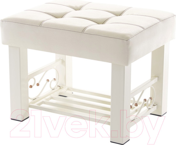 Изображение товара Банкетка AMC Lux 5 кожзам с полкой / 5.1Б60333 (бежевый/бежевый/бежевый)