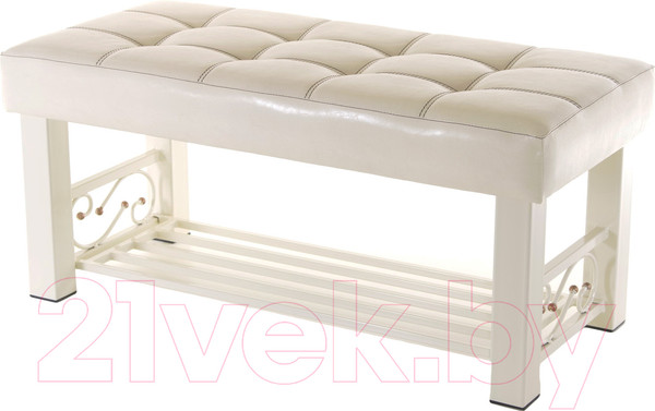 Изображение товара Банкетка AMC Lux 5 кожзам с полкой / 5.1Б100333 (бежевый/бежевый/бежевый)