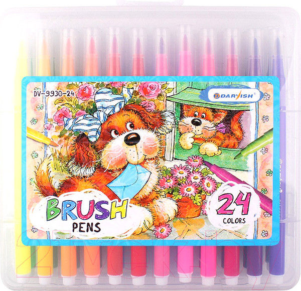 Изображение товара Фломастеры Darvish С мягкой кистью / DV-9930-24 (24шт)