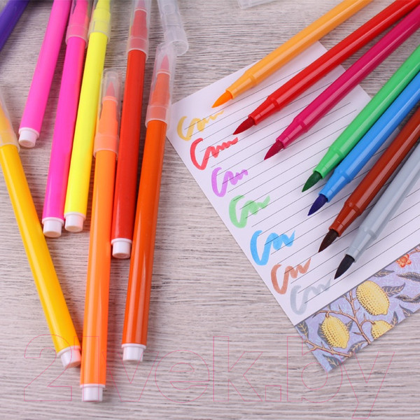 Изображение товара Фломастеры Darvish С мягкой кистью / DV-9930-24 (24шт)