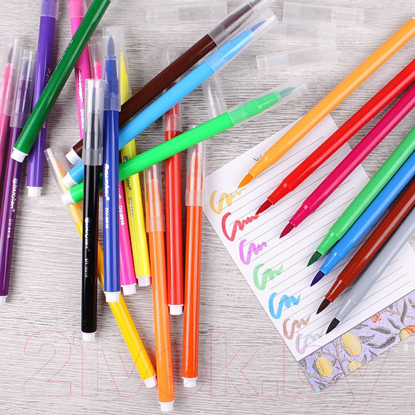 Изображение товара Фломастеры Darvish С мягкой кистью / DV-9930-24 (24шт)