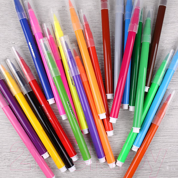 Изображение товара Фломастеры Darvish С мягкой кистью / DV-9930-24 (24шт)