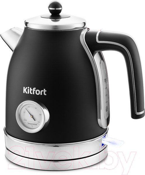 Изображение товара Электрочайник Kitfort KT-6102-1 (черный/серебристый)