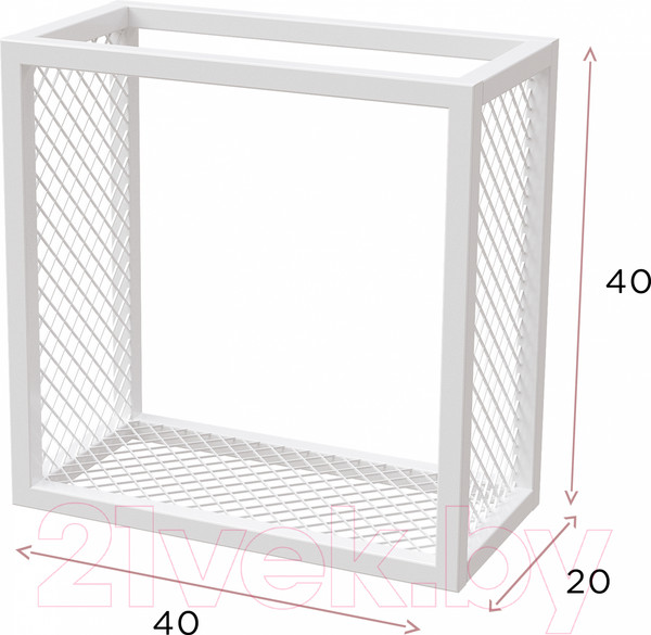 Изображение товара Полка Millwood Loft 2 одиночная 40x20x40 (металл белый)
