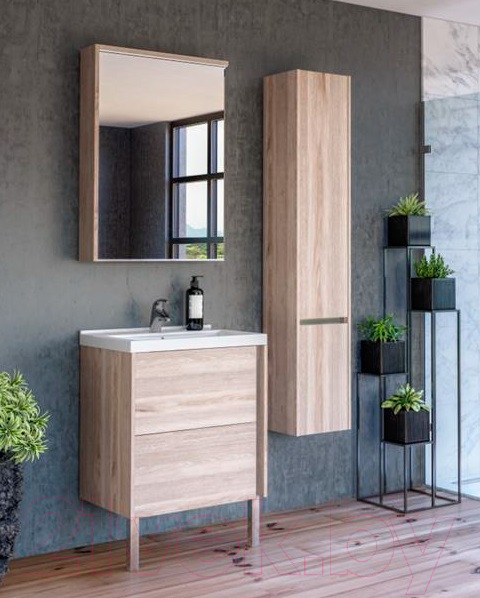 Изображение товара Шкаф с зеркалом для ванной Акватон Стоун 60 (1A231502SX850)