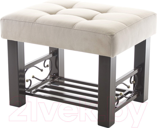 Изображение товара Банкетка AMC Lux 5 ткань с полкой / 5.2Б60232 (коричневый/бежевый/коричневый)