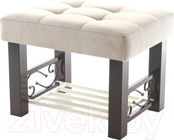 Изображение товара Банкетка AMC Lux 5 ткань с полкой / 5.2Б60233 (коричневый/бежевый/бежевый)