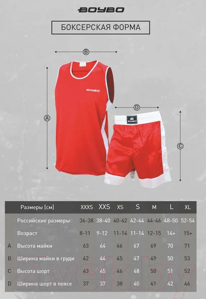 Изображение товара Боксерская форма BoyBo Синяя (XS)