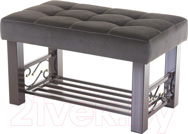 Изображение товара Банкетка AMC Lux 5 ткань с полкой / 5.2Б80222 (коричневый/коричневый/коричневый)