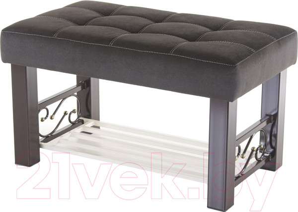 Изображение товара Банкетка AMC Lux 5 ткань с полкой / 5.2Б80223 (коричневый/коричневый/бежевый)