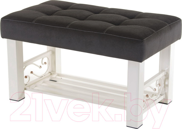 Изображение товара Банкетка AMC Lux 5 ткань с полкой / 5.2Б80323 (бежевый/коричневый/бежевый)