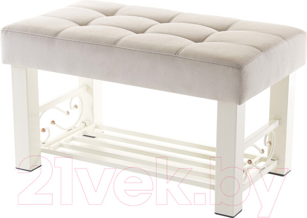 Изображение товара Банкетка AMC Lux 5 ткань с полкой / 5.2Б80333 (бежевый/бежевый/бежевый)