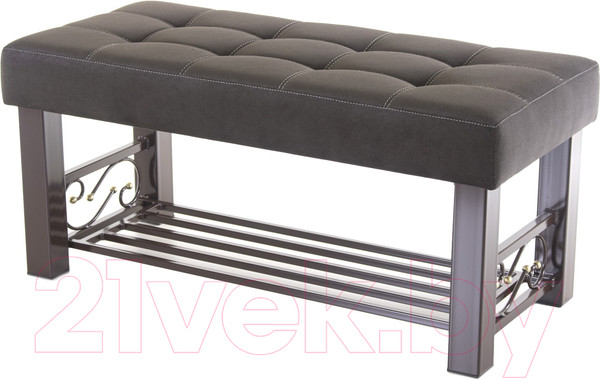 Изображение товара Банкетка AMC Lux 5 ткань с полкой / 5.2Б100222 (коричневый/коричневый/коричневый)