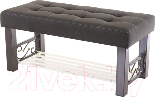 Изображение товара Банкетка AMC Lux 5 ткань с полкой / 5.2Б100223 (коричневый/коричневый/бежевый)