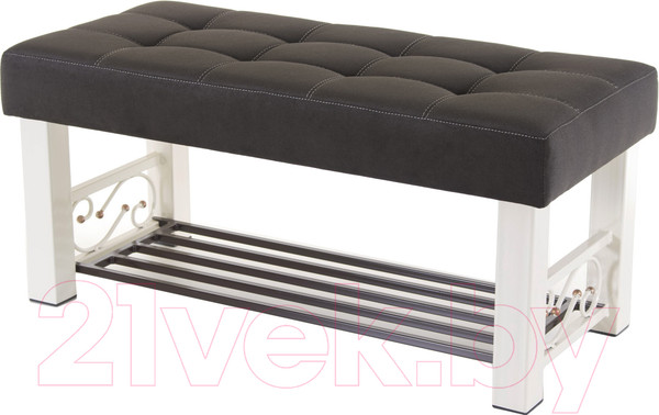 Изображение товара Банкетка AMC Lux 5 ткань с полкой / 5.2Б100322 (бежевый/коричневый/коричневый)