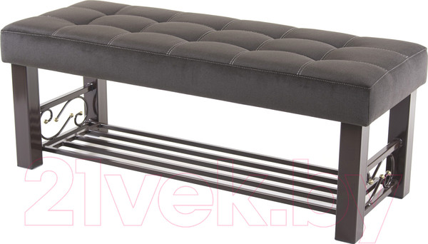 Изображение товара Банкетка AMC Lux 5 ткань с полкой / 5.2Б120222 (коричневый/коричневый/коричневый)