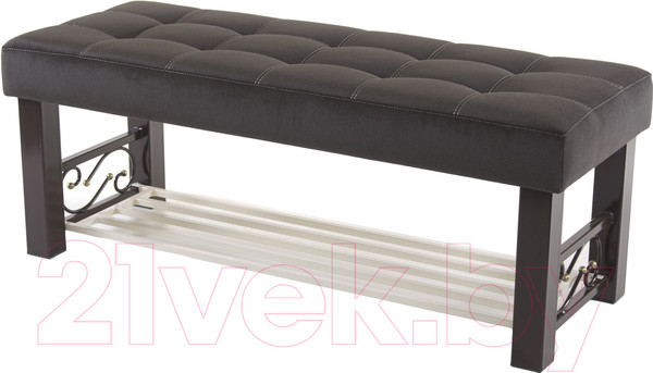 Изображение товара Банкетка AMC Lux 5 ткань с полкой / 5.2Б120223 (коричневый/коричневый/бежевый)