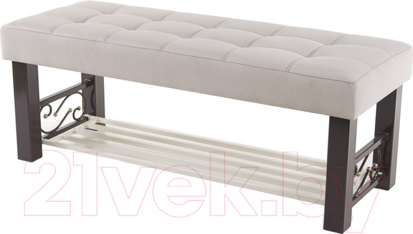 Изображение товара Банкетка AMC Lux 5 ткань с полкой / 5.2Б120233 (коричневый/бежевый/бежевый)