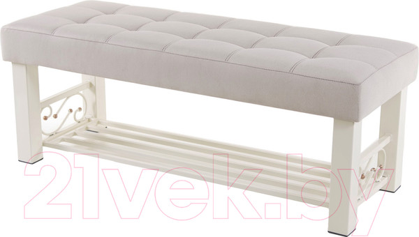 Изображение товара Банкетка AMC Lux 5 ткань с полкой / 5.2Б120333 (бежевый/бежевый/бежевый)