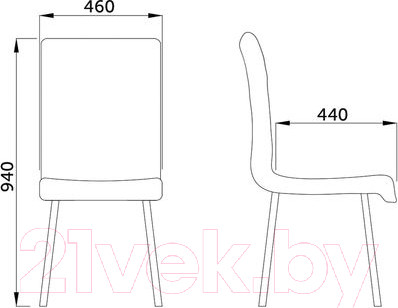 Изображение товара Стул AksHome Mira (пыльная роза велюр HLR25/черный)