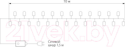 Изображение товара Светодиодная гирлянда Евросвет 400-002 (мульти)