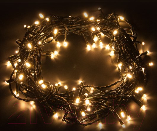 Изображение товара Светодиодная гирлянда Евросвет 400-002 (теплый белый)