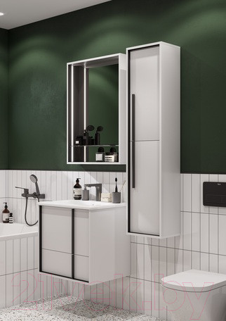 Изображение товара Шкаф с зеркалом для ванной Акватон Ривьера 80 (1A239102RVX20)