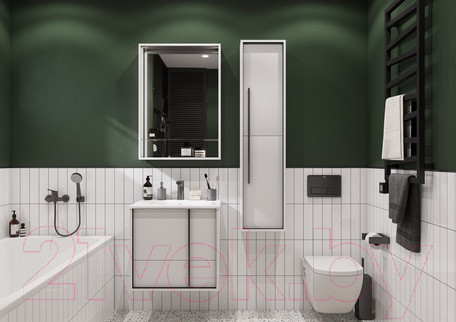 Изображение товара Шкаф с зеркалом для ванной Акватон Ривьера 80 (1A239102RVX20)