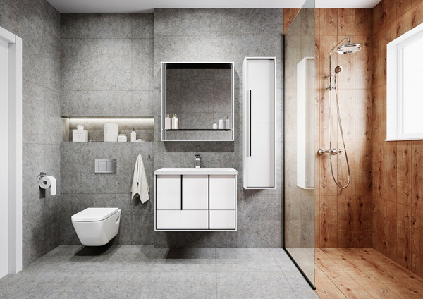 Изображение товара Шкаф с зеркалом для ванной Акватон Ривьера 80 (1A239102RVX20)