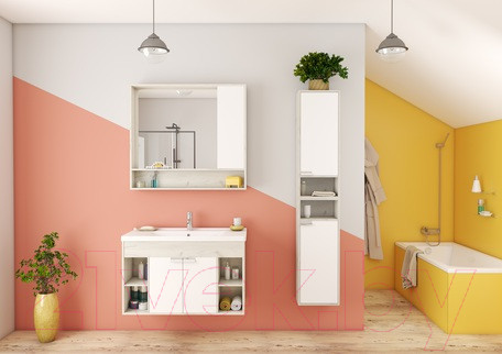 Изображение товара Шкаф с зеркалом для ванной Акватон Флай 100 (1A237802FAX10)