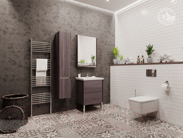 Изображение товара Тумба под умывальник Акватон Стоун 60 (1A231401SXC80)