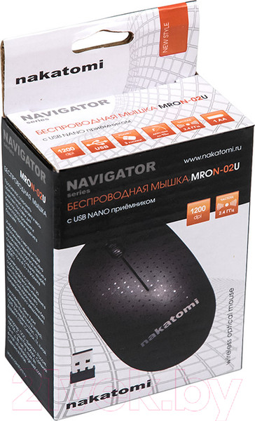 Изображение товара Мышь Nakatomi Navigator MRON-02U (черный)